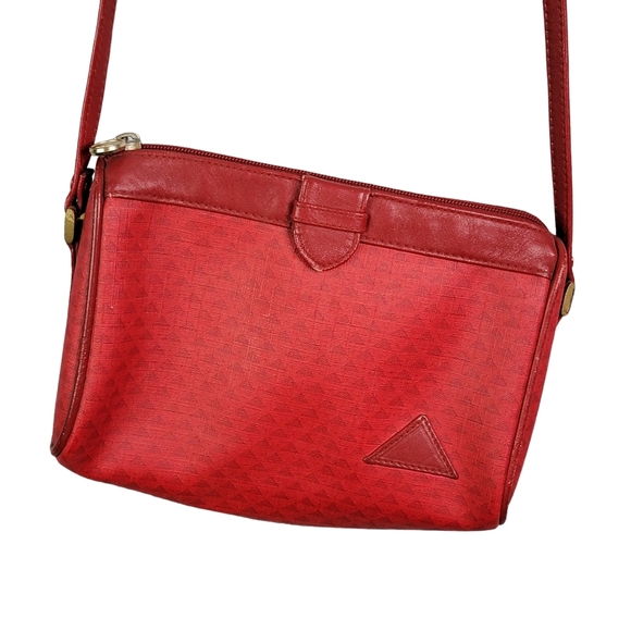 Liz Claiborne Vintage Red Crossbody Shoulder Bag Women's Purse Red - Picture 3 of 15